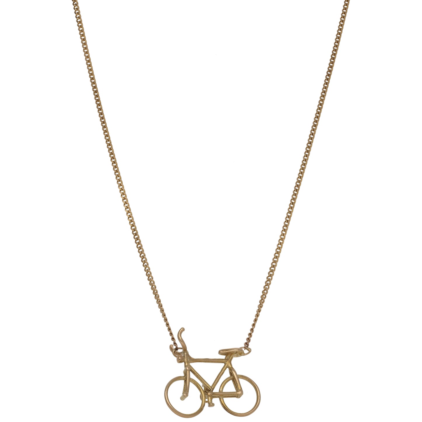9ct Gold Bicycle Pendant With Chain