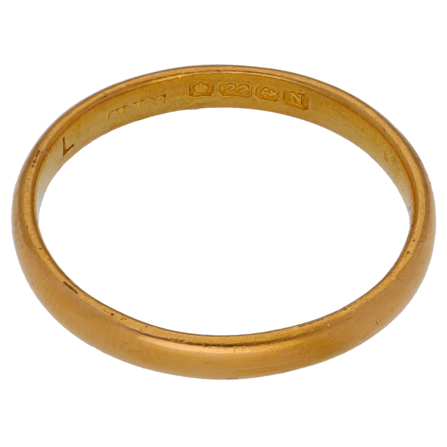 22ct Gold Plain Wedding Ring Size P