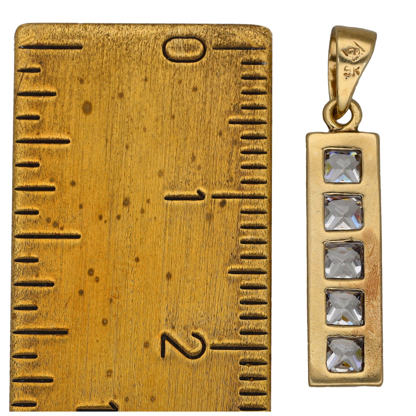 9ct Gold Cubic Zirconia Dress/Cocktail Pendant