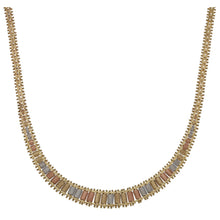 Load image into Gallery viewer, 9ct Tri-Colour Gold Fancy Necklace 16&quot;
