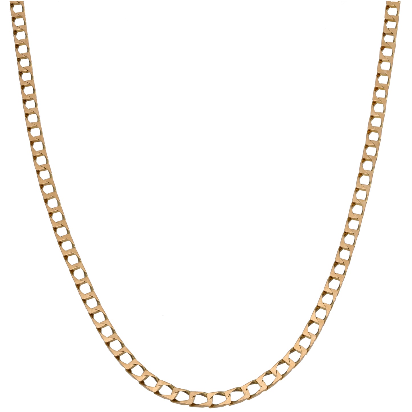 9ct Gold Curb Chain 18"
