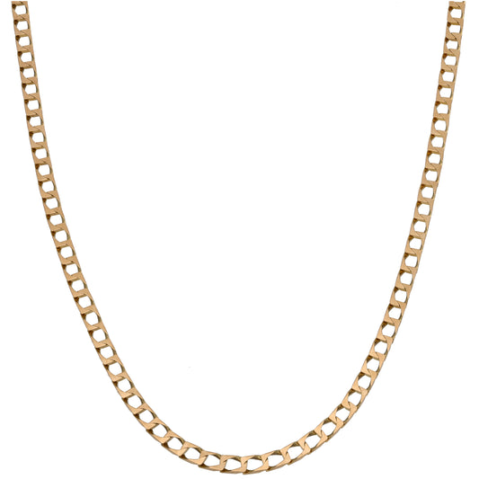9ct Gold Curb Chain 18"