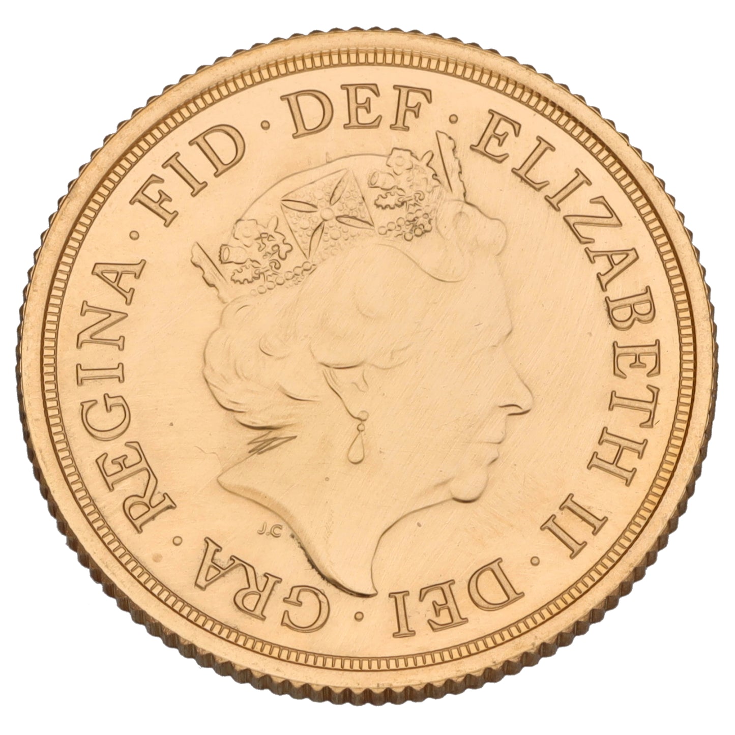 22ct Gold Queen Elizabeth II Full Sovereign Coin 2016
