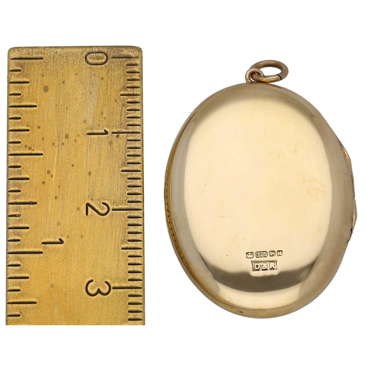 9ct Gold Patterned Locket Pendant