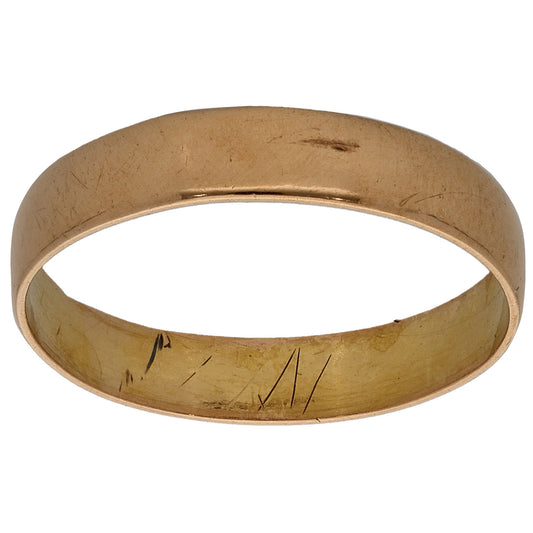 22ct Gold Plain Wedding Ring Size M