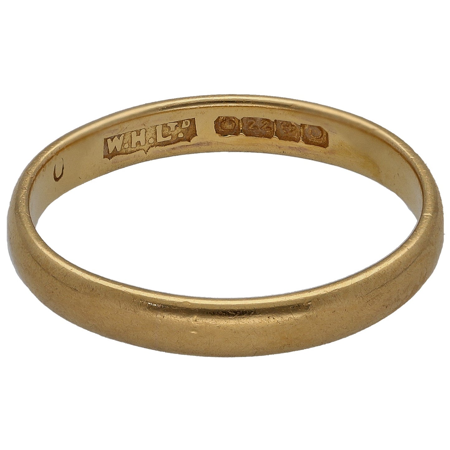 22ct Gold Plain Wedding Ring Size N