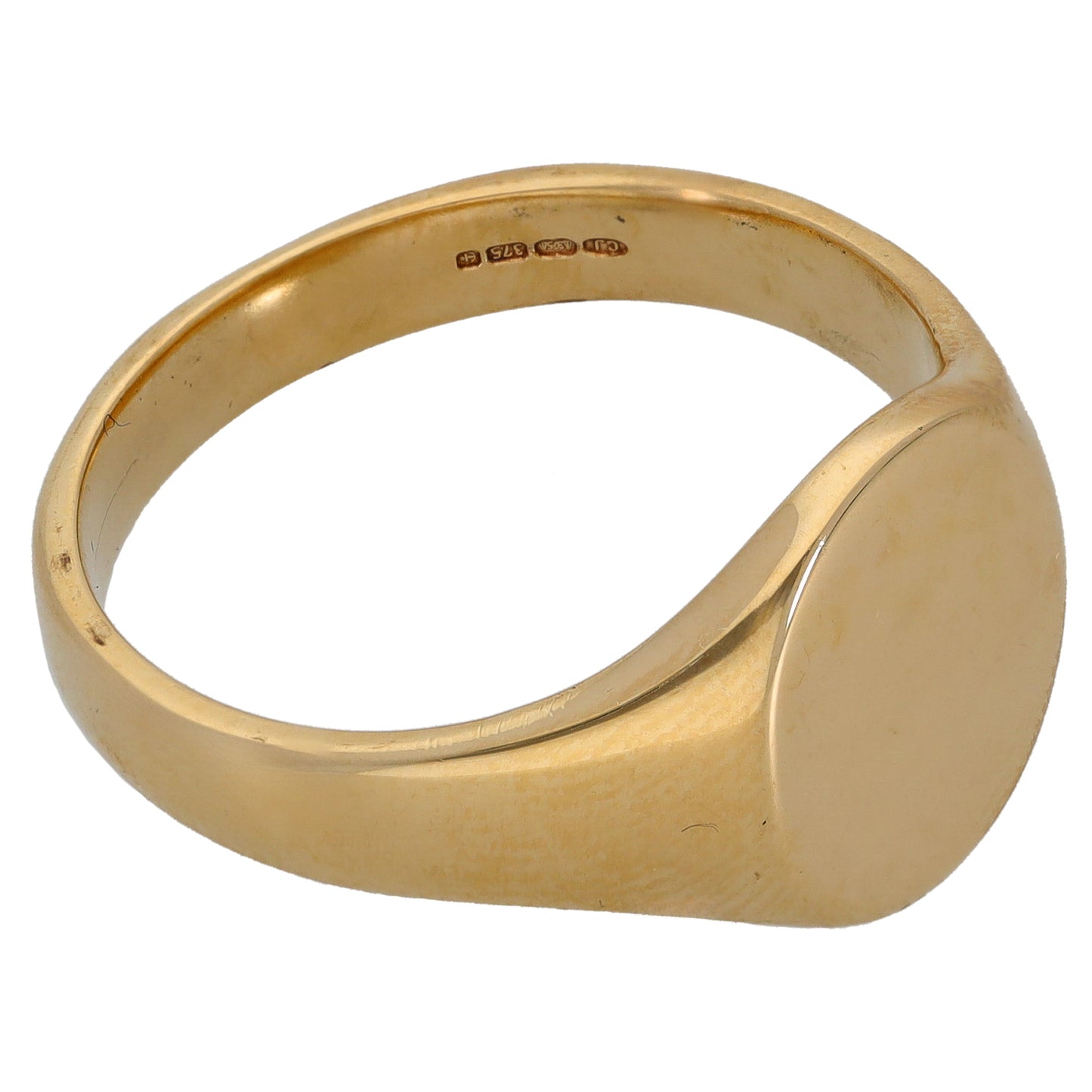 9ct Gold Plain Signet Ring Size X