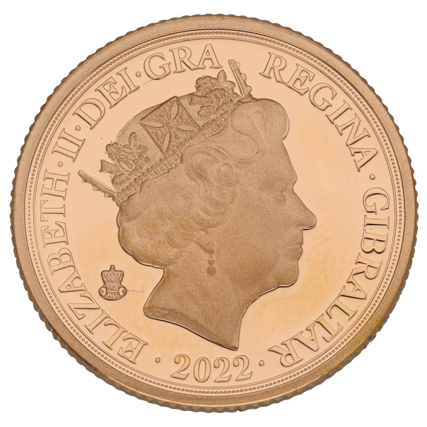 22ct Gold Queen Elizabeth II Full Sovereign Coin 2022