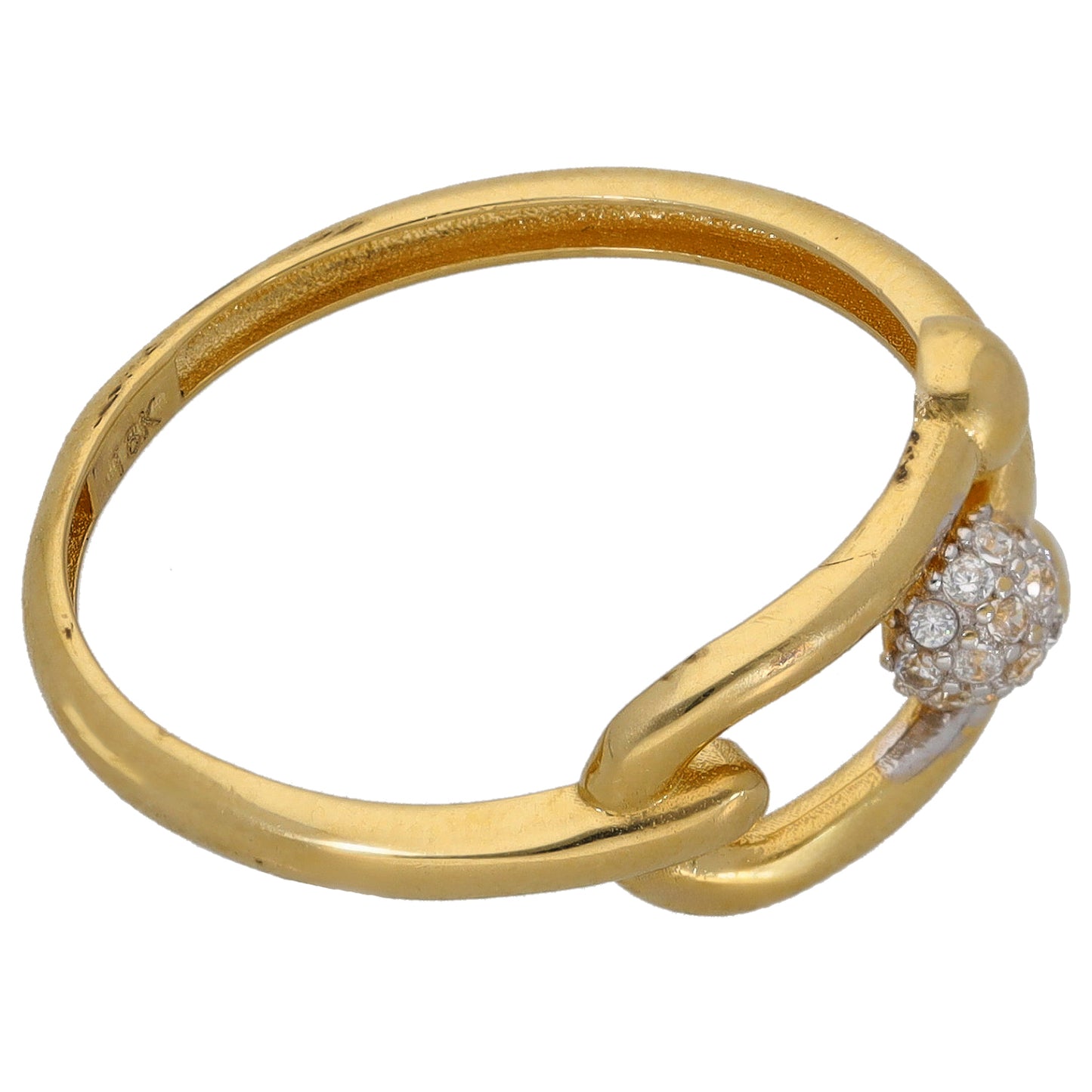 18ct Gold Cubic Zirconia Dress/Cocktail Ring Size R