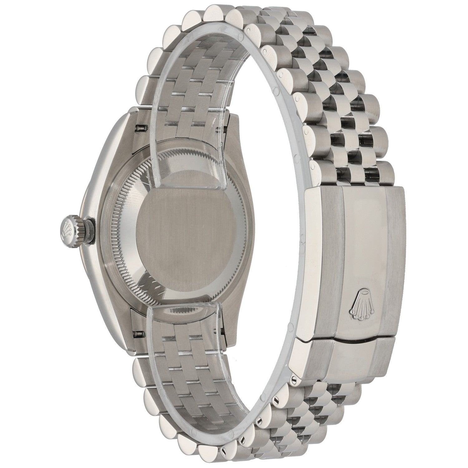 Rolex Datejust 126234, stainless steel, silver dial, rear angle image