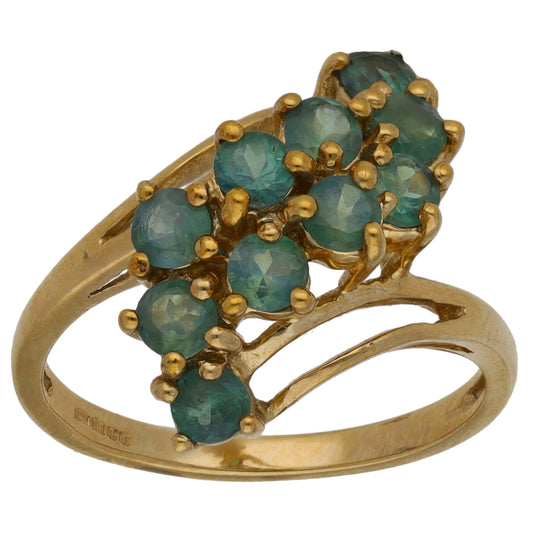 9ct Gold Chrysoberyl Dress/Cocktail Ring Size N