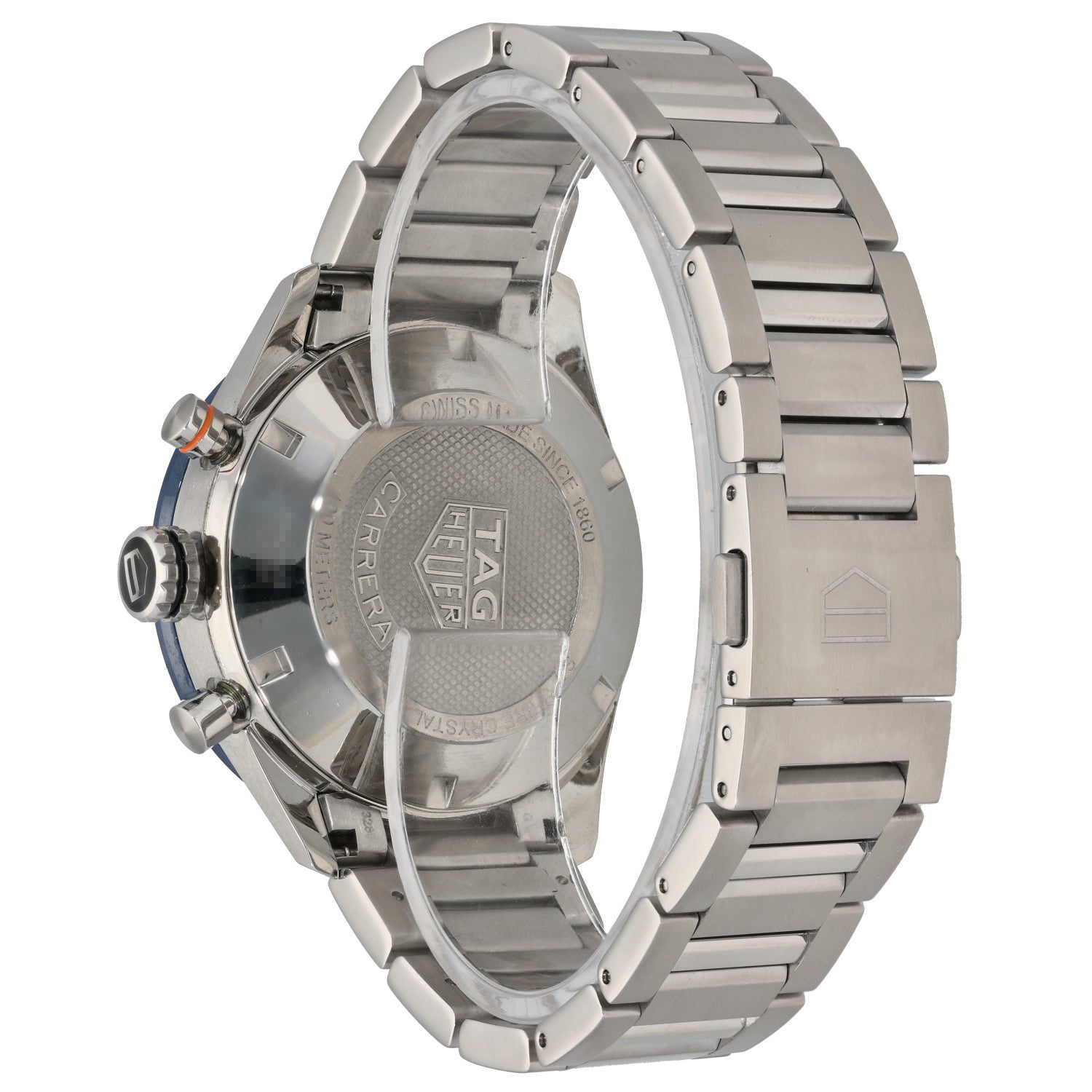 Tag Heuer Carrera CBM2112-0, blue dial, stainless steel rear angle image