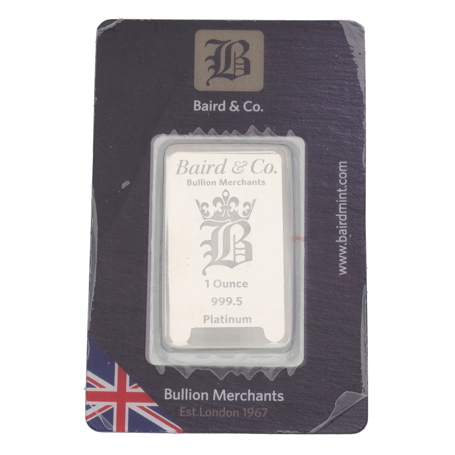 Platinum 31.1g Platinum Bullion Bar