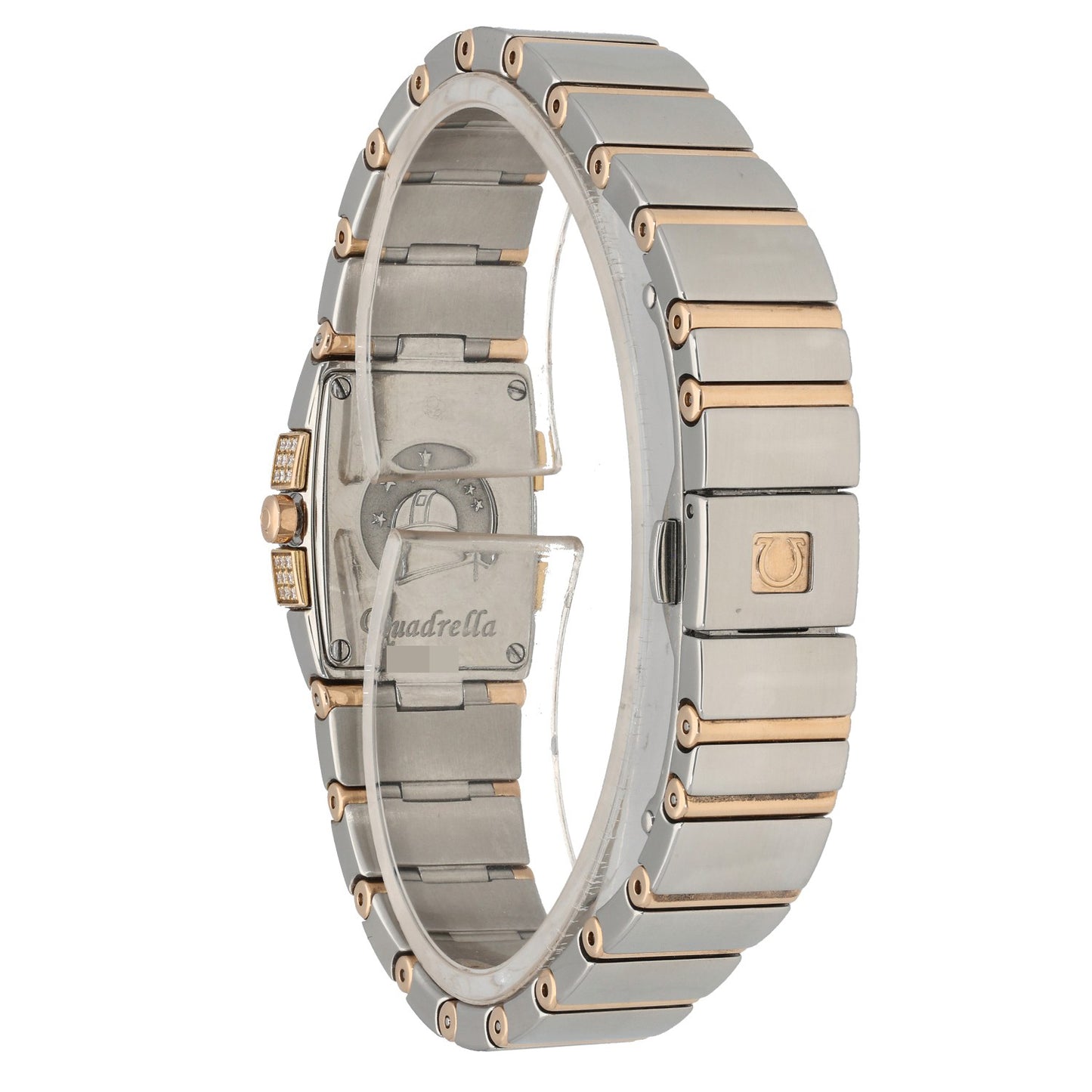 Omega Constellation 1283.79.00,  bi-colour bracelet and case, with diamonds around the crown