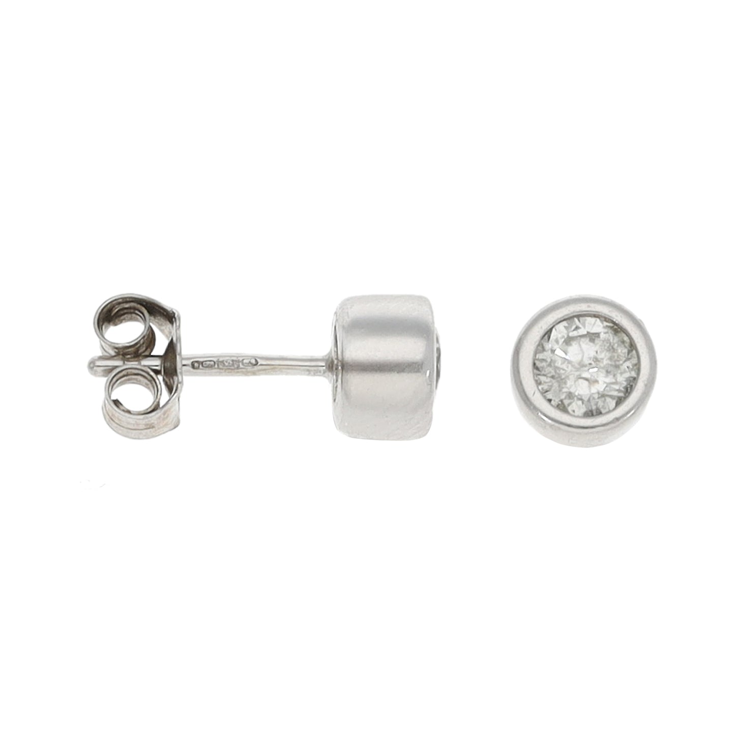 Sterling Silver 0.50ct Diamond Stud Earrings