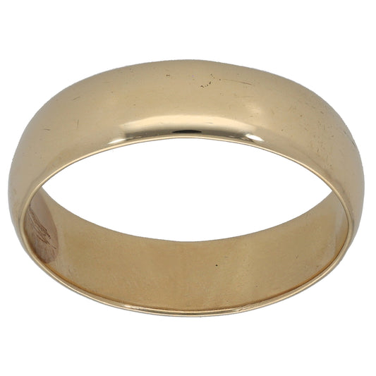 9ct Gold Plain Wedding Ring Size V