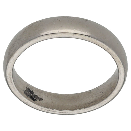Platinum Plain Wedding Ring Size L