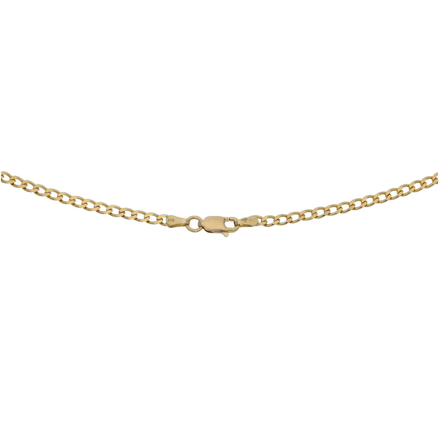 9ct Gold Curb Chain 18"