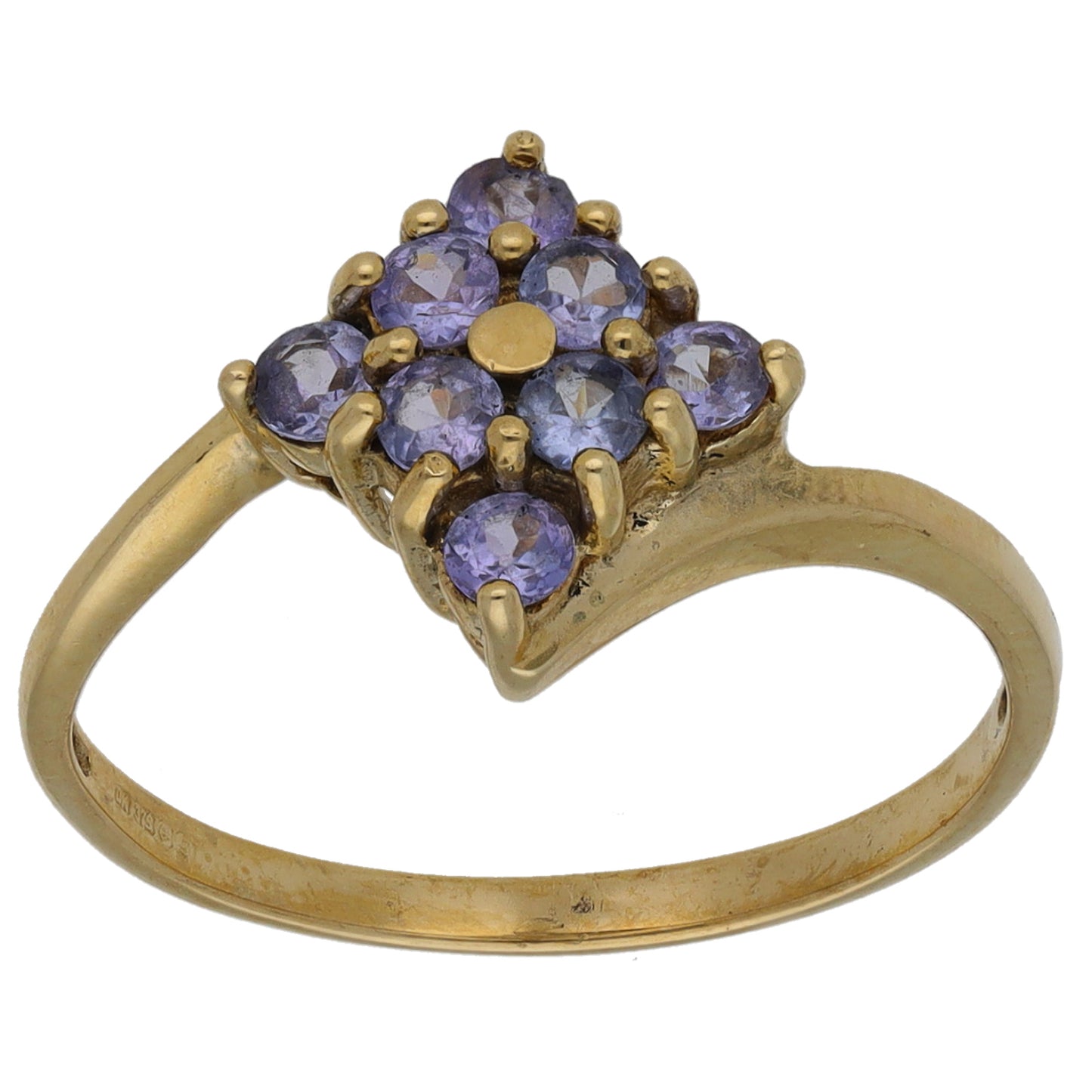 9ct Gold Tanzanite Dress/Cocktail Ring Size N