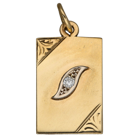 9ct Gold 0.04ct Diamond Alternative Pendant