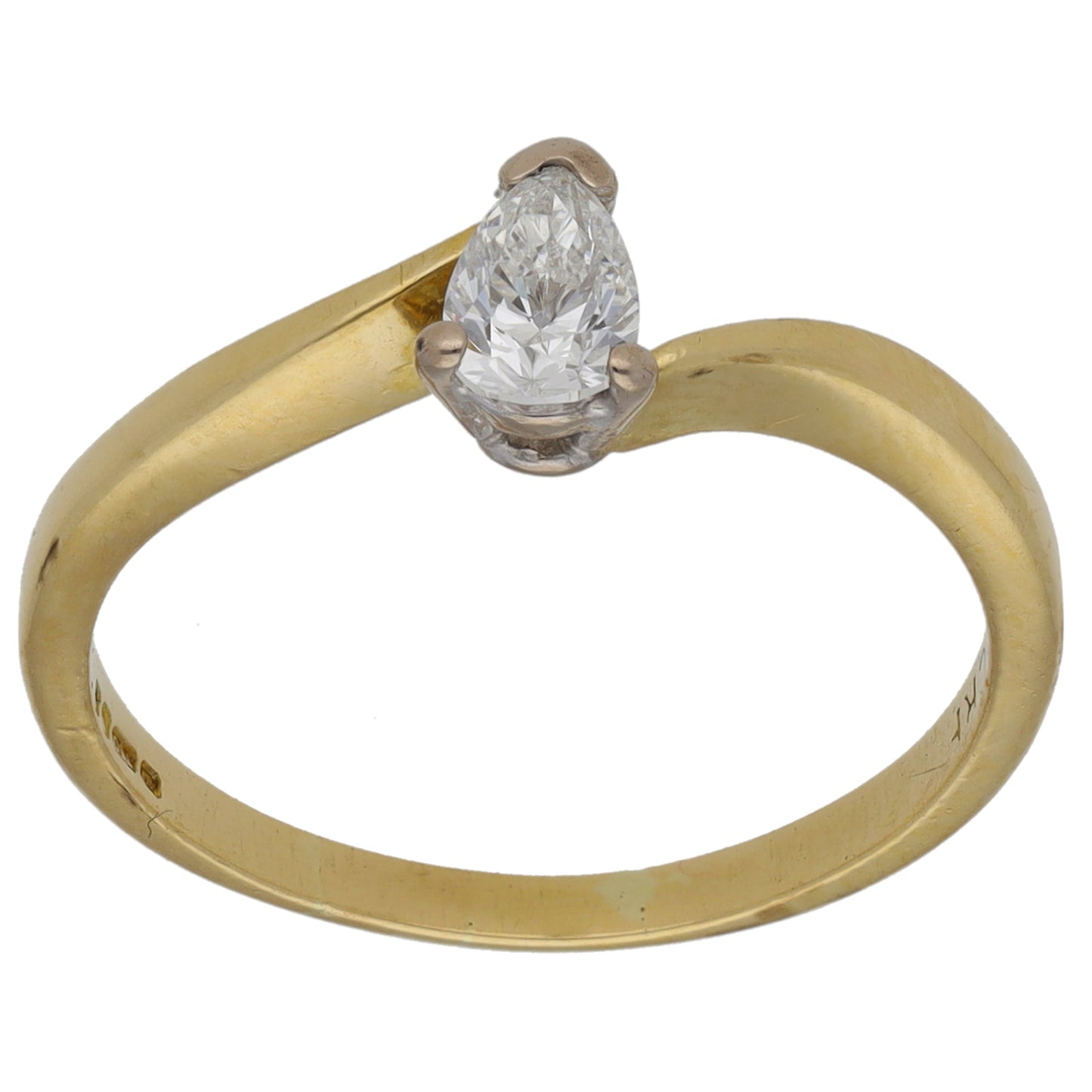 18ct Gold 0.30ct Diamond Solitaire Ring Size N