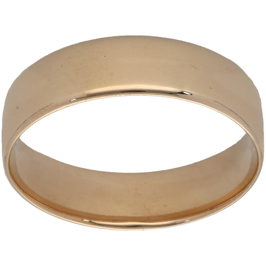9ct Gold Plain Wedding Ring Size W