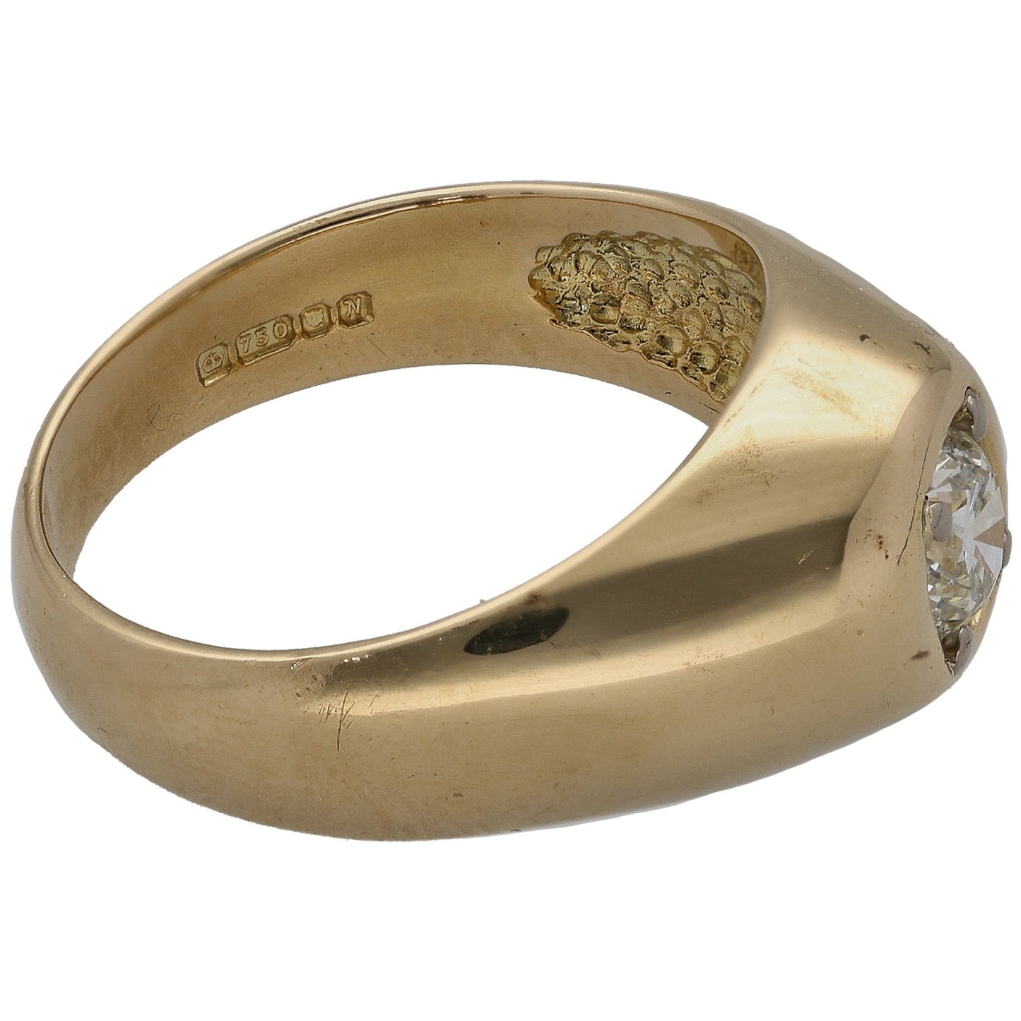 18ct Gold 0.75ct Diamond Solitaire Ring Size T
