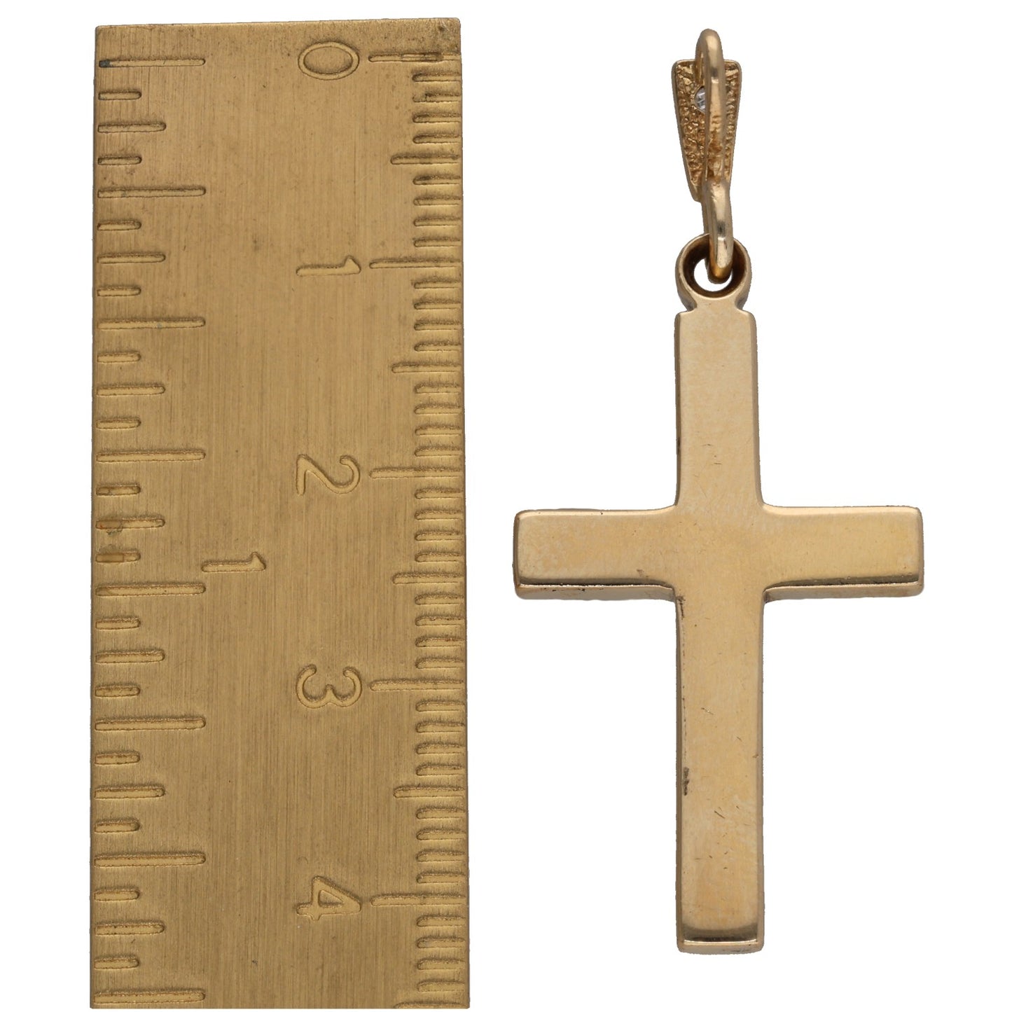 9ct Gold 0.01ct Diamond Cross Pendant
