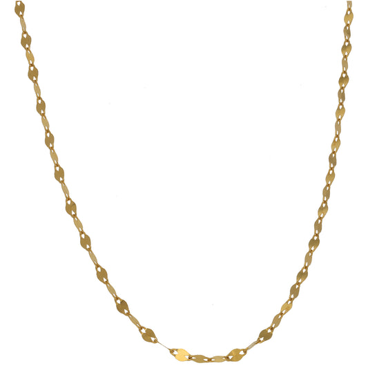 New 22ct Gold Twisted Oval Necklace 18"