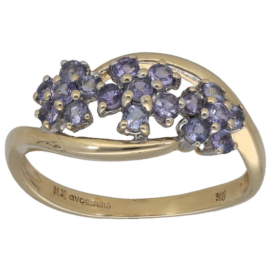 9ct Gold Tanzanite Dress/Cocktail Ring Size P