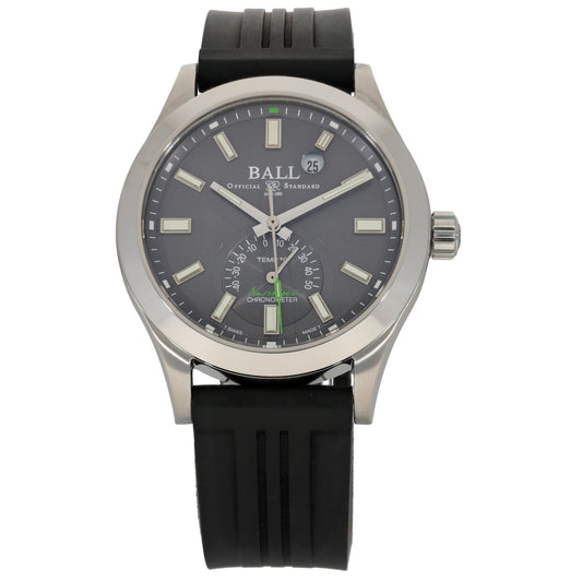Ball Engineer III Endurance 1917 TMT NT2222C, grey dialed watch on black rubber bracelet