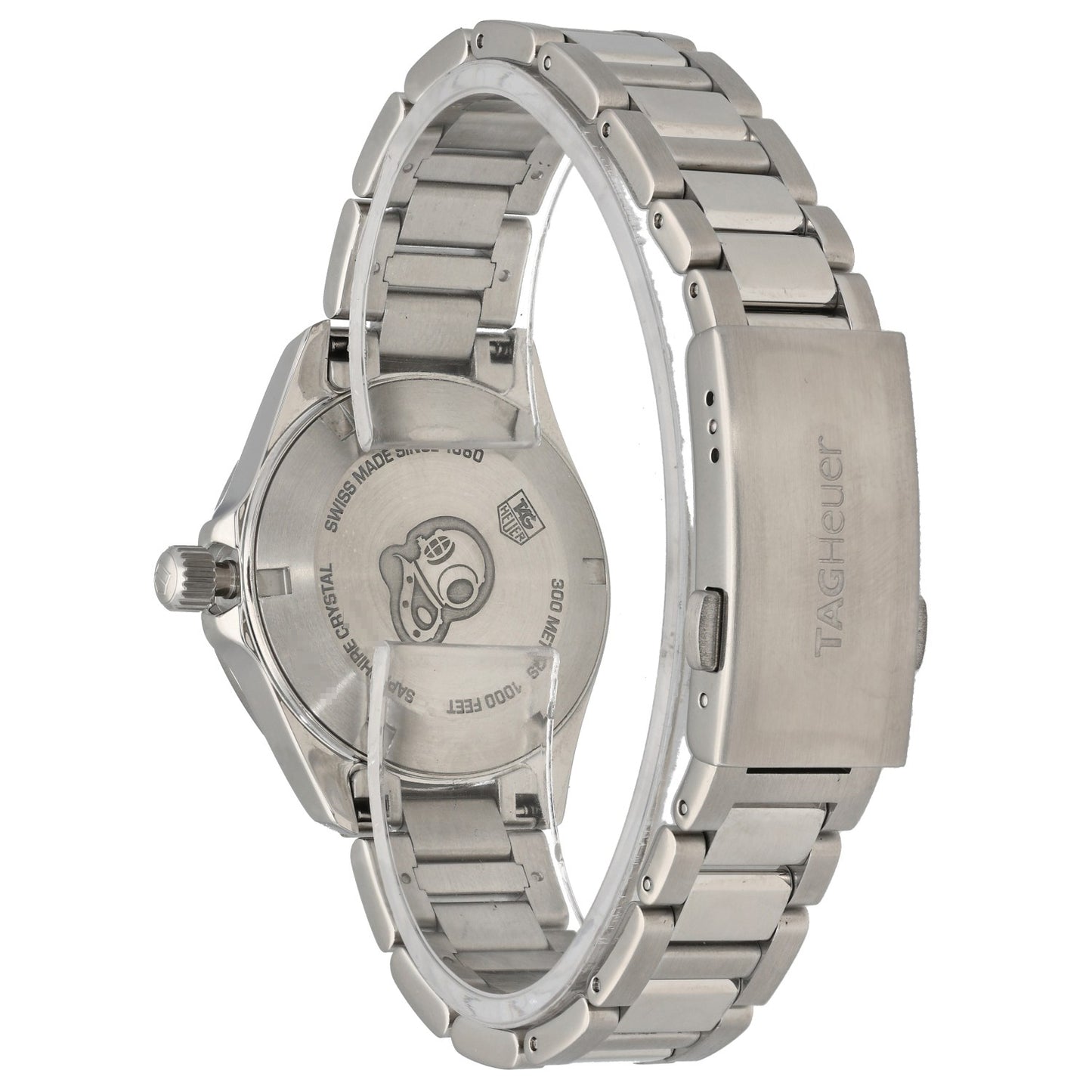 Tag Heuer Aquaracer WAY1313, white mother of pearl dial, stainless steel, rear angle image