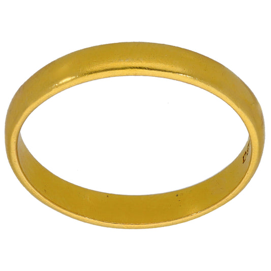 22ct Gold Plain Wedding Ring Size P