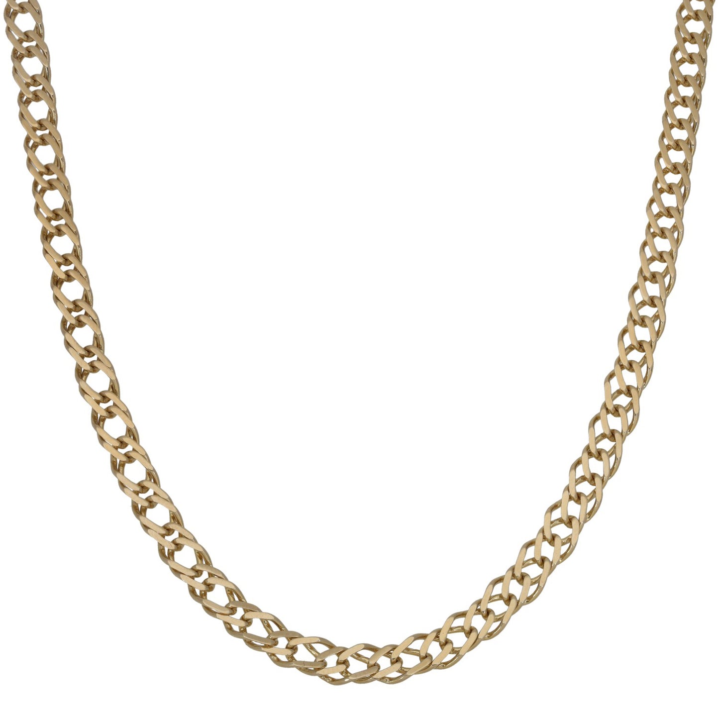 9ct Gold Double Curb Chain 18"