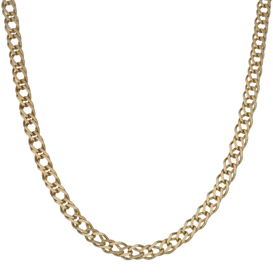 9ct Gold Double Curb Chain 18"
