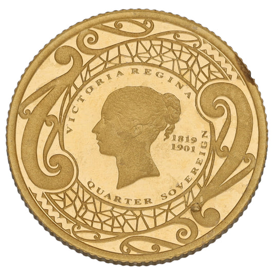 22ct Gold Victoria Regina Quarter Sovereign Coin 2019