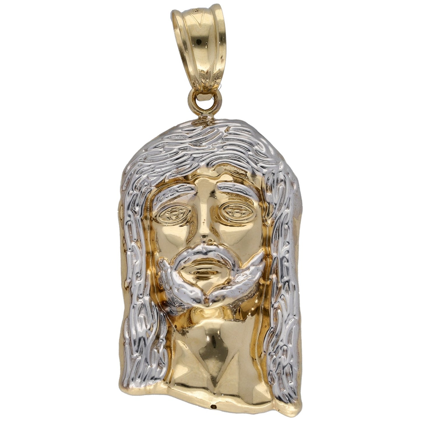 14ct Bi-Colour Gold Jesus Pendant