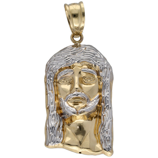 14ct Bi-Colour Gold Jesus Pendant