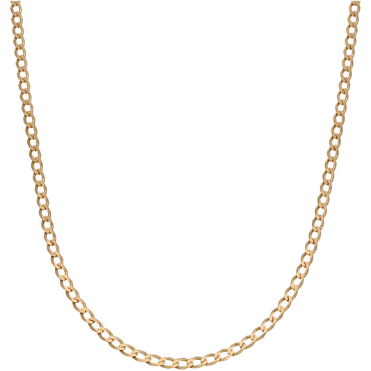 9ct Gold Curb Chain 22"