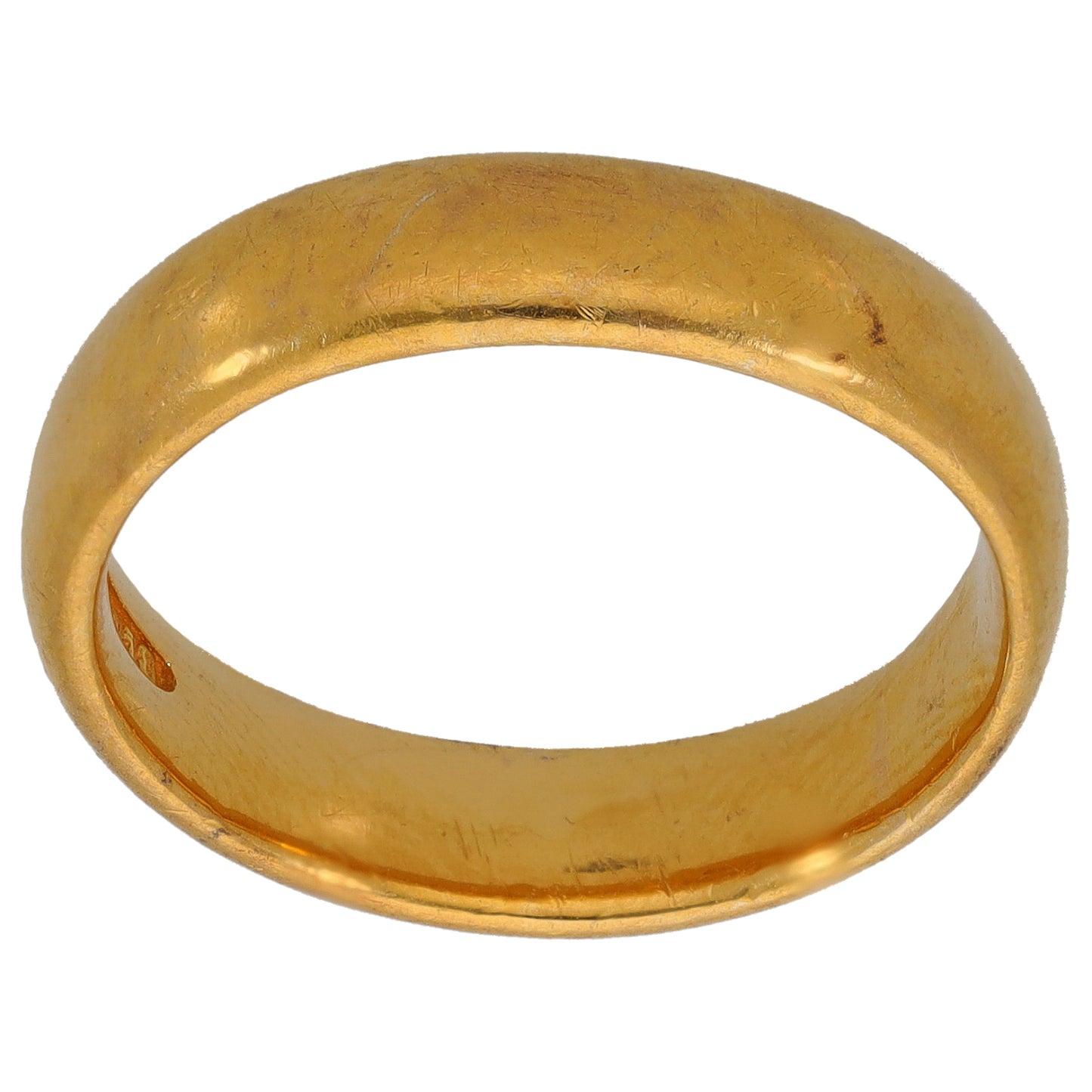 22ct Gold Plain Wedding Ring Size O