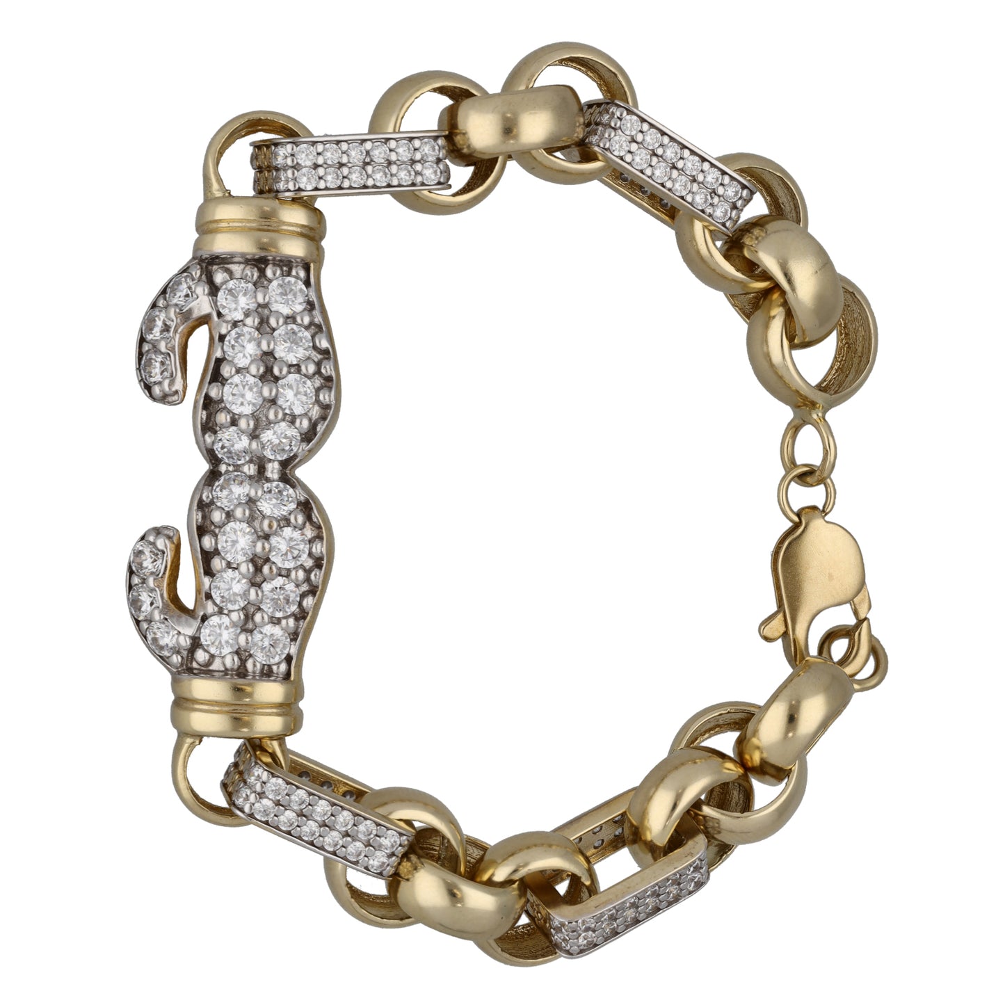 9ct Gold Cubic Zirconia Boxing Bracelet
