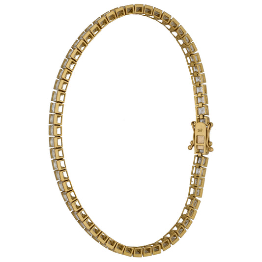 9ct Gold Cubic Zirconia Line/Tennis Bracelet