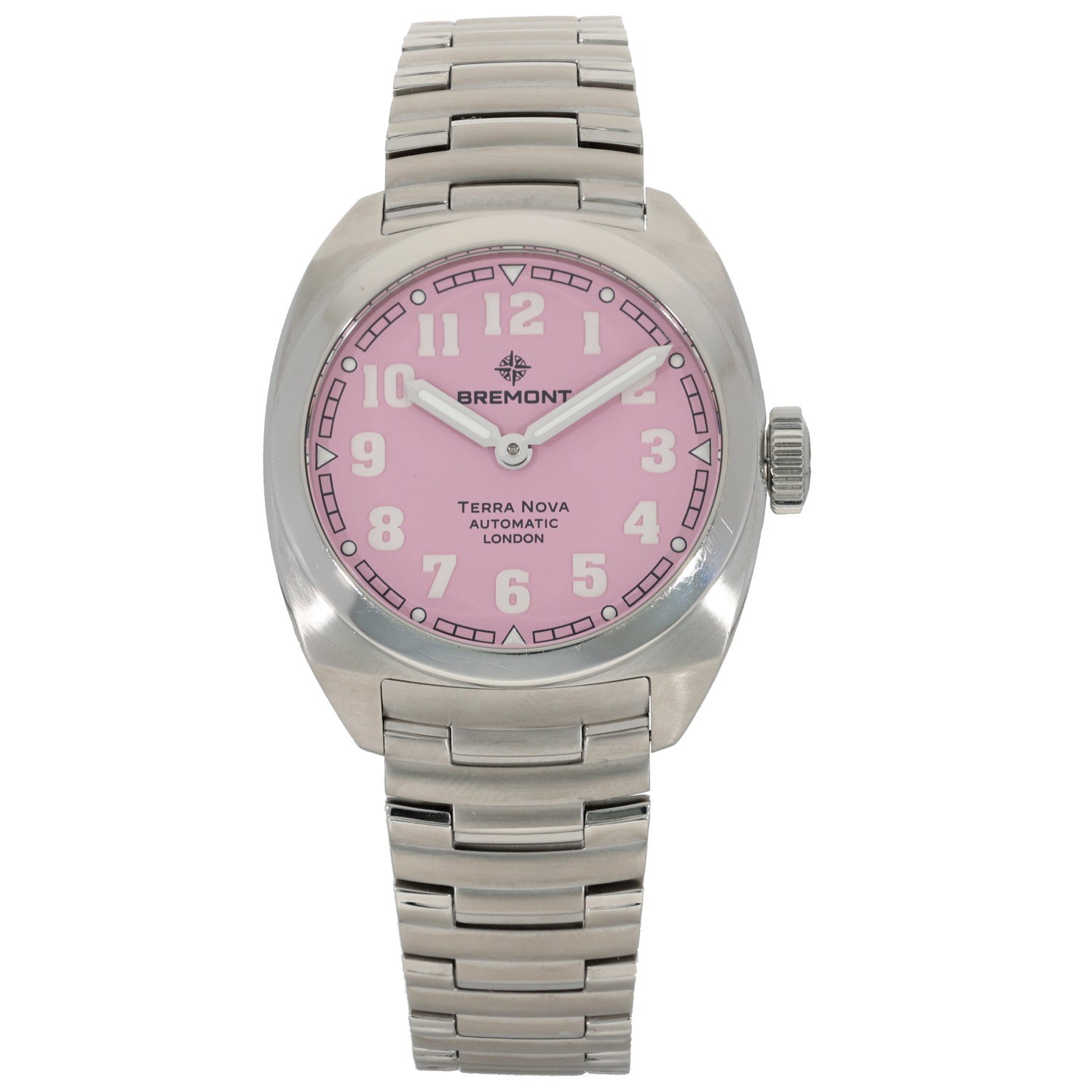 Bremont Terra Nova TN38-ND-SS-PK-B, limited edition pink dial inside 38mm stainless steel case