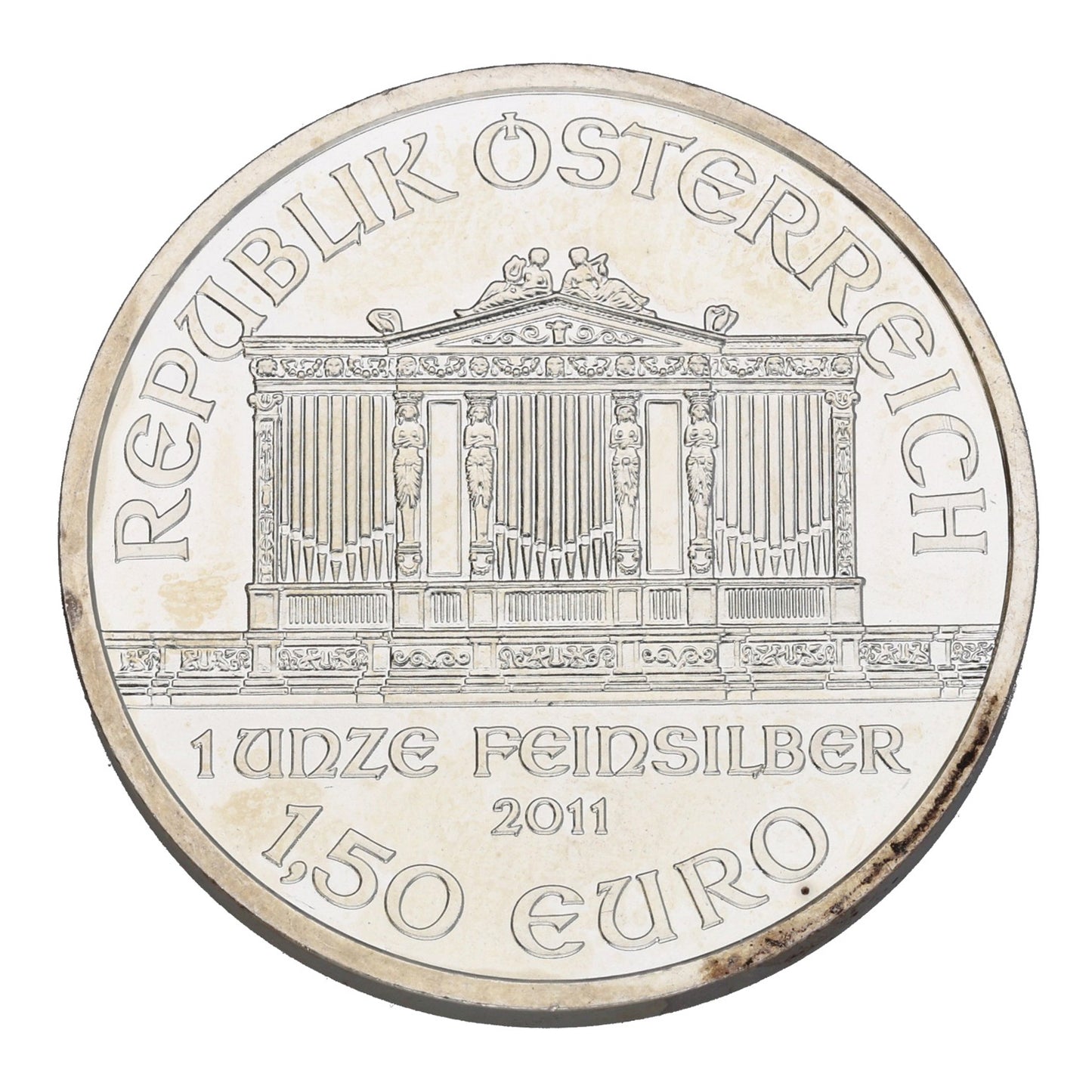 Fine Silver Austrian Philharmonic 1 OZ Coin 2011