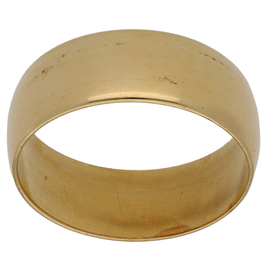 9ct Gold Plain Wedding Ring Size S