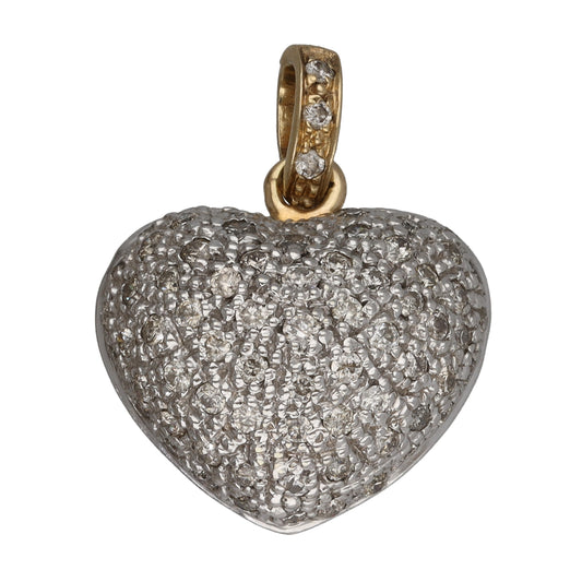 9ct Gold 0.68ct Diamond Heart Pendant