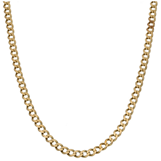 9ct Gold Curb Chain 18"