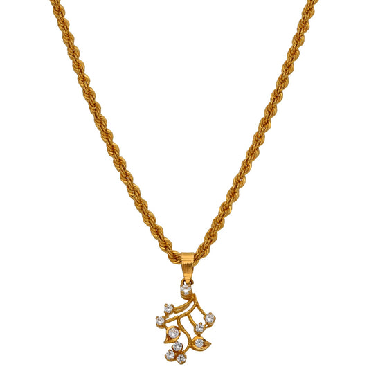 22ct Gold Cubic Zirconia Earrings & Pendant Set