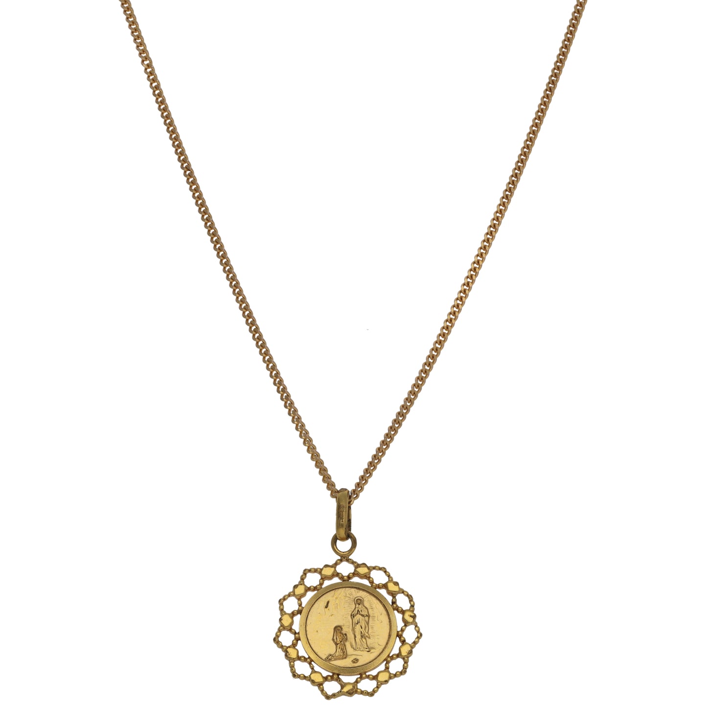 9ct Gold Religious/Symbolic Pendant With Chain