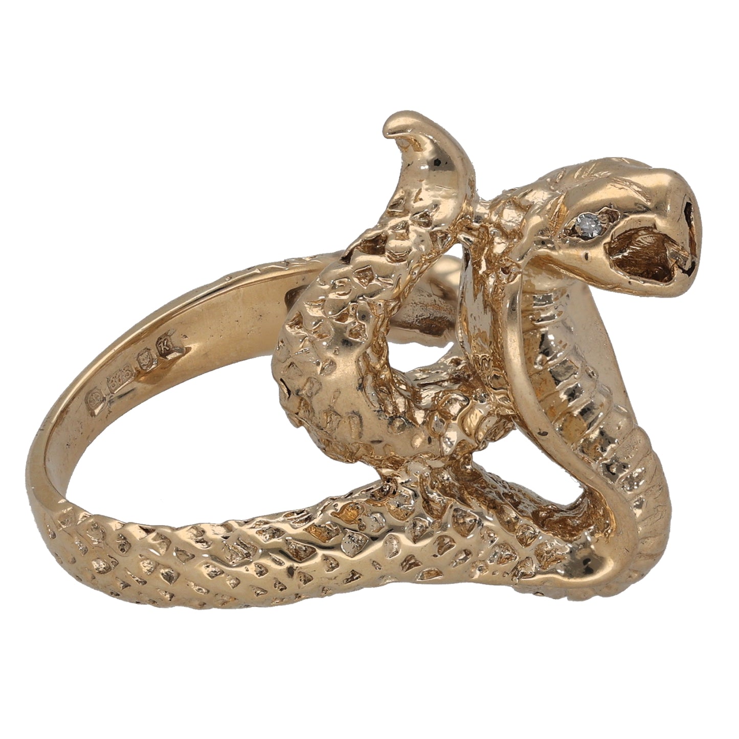 9ct Gold Cobra Ring Size Q